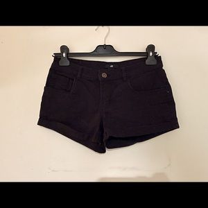 H&M High Waisted Black Shorts